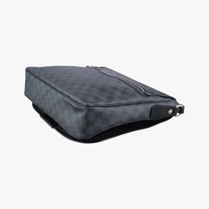 Vintage Louis Vuitton DANIEL MM Noir Damier GRAPHITE N58029 shoulderbag | stylenewstar