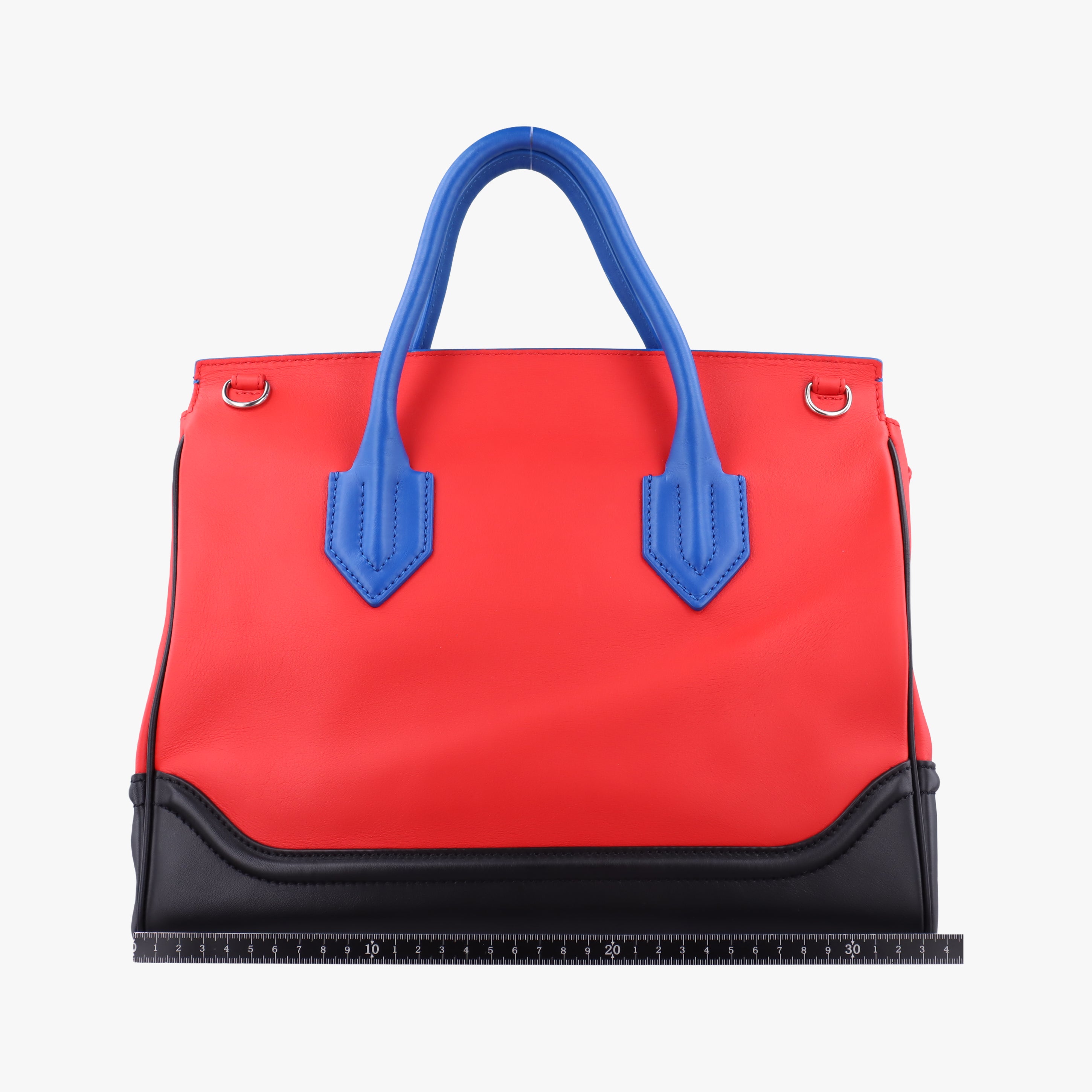 Pre-owned VERSACE Palazzo Empire Red x Blue x Black Leather  shoulderbag | stylenewstar