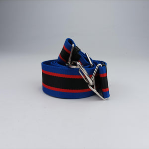 Pre-owned VERSACE Palazzo Empire Red x Blue x Black Leather  shoulderbag | stylenewstar