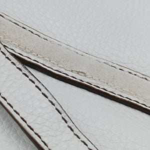 Pre-owned Christian Dior double saddle White Leather  handbag | stylenewstar