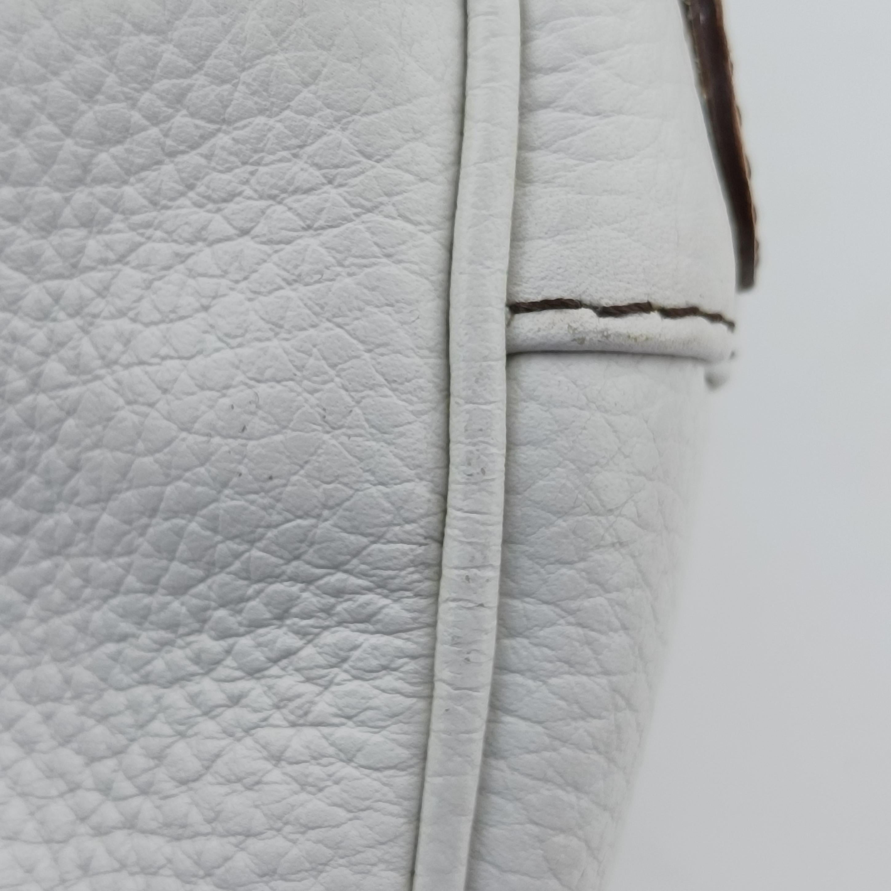 Pre-owned Christian Dior double saddle White Leather  handbag | stylenewstar