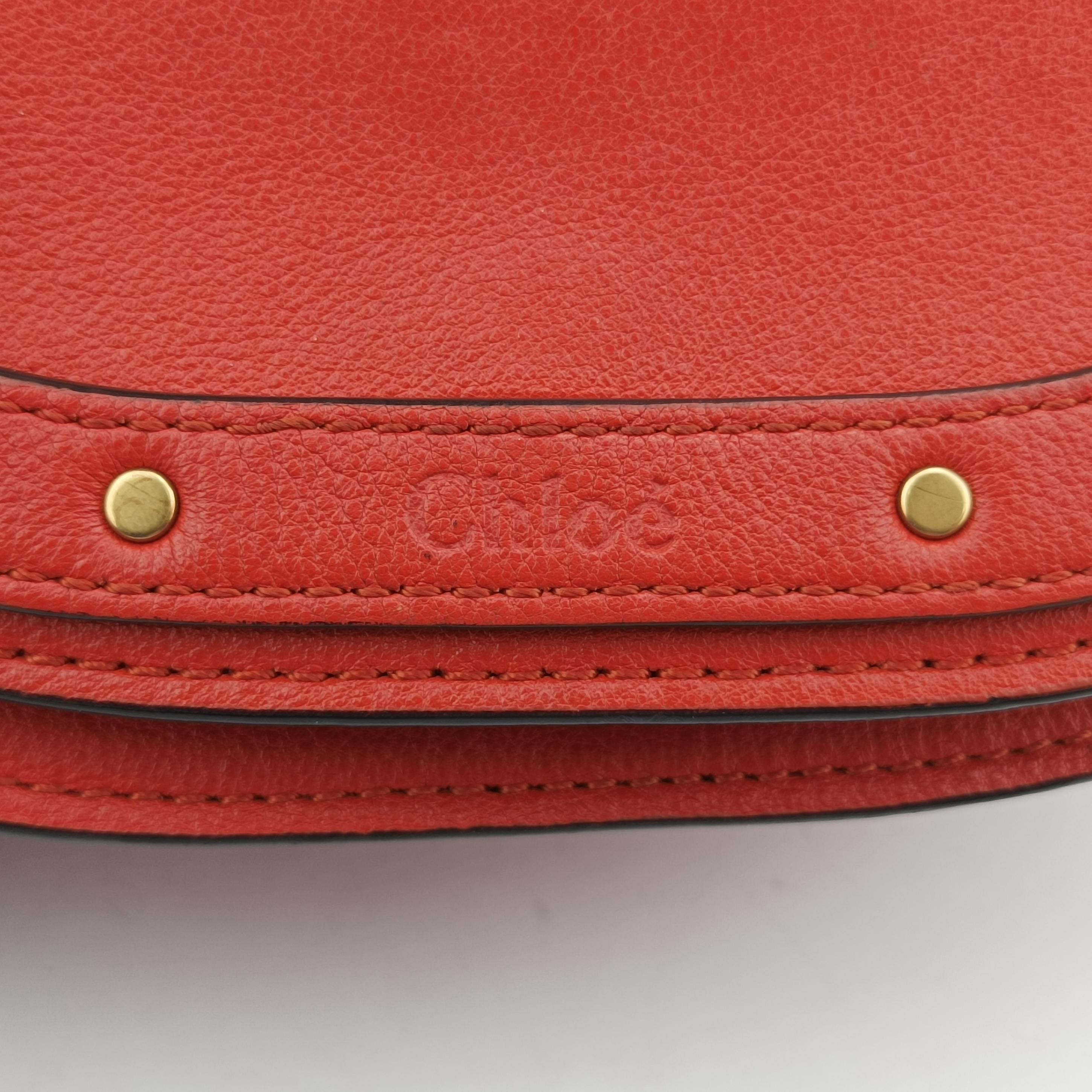 Pre-owned Chloe Bracelet Nile Orange Leather  shoulderbag | stylenewstar