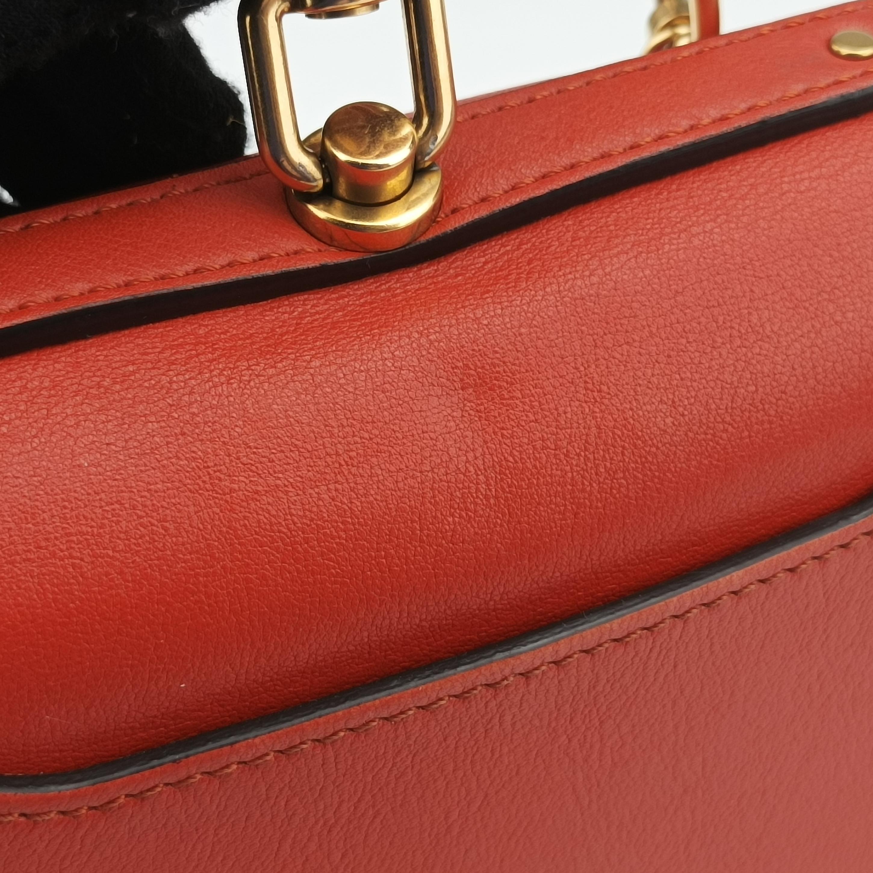 Pre-owned Chloe Bracelet Nile Orange Leather  shoulderbag | stylenewstar