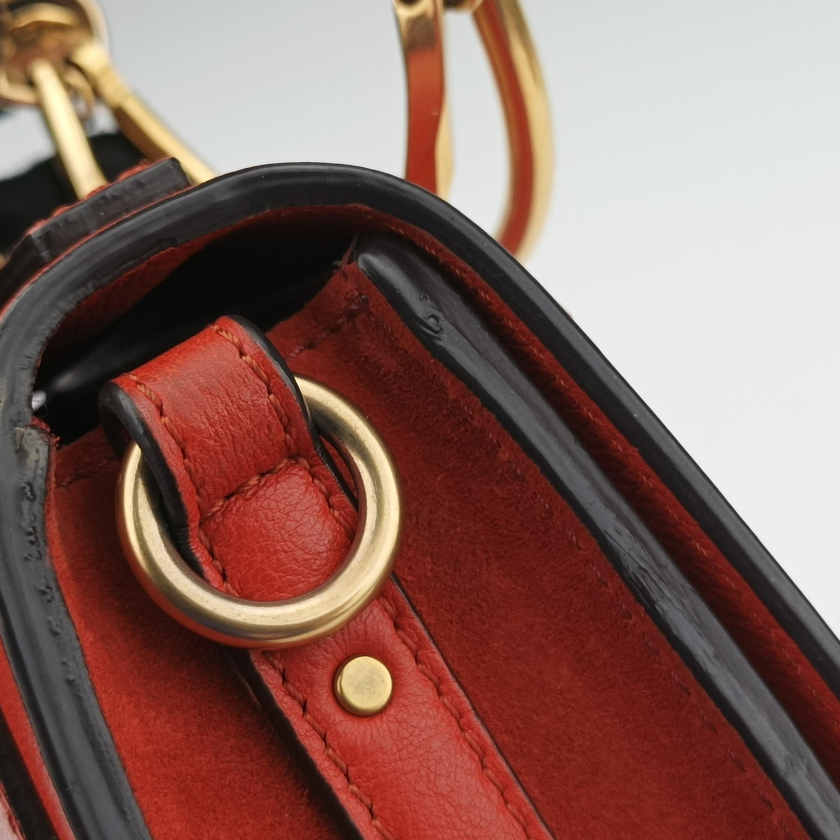 Pre-owned Chloe Bracelet Nile Orange Leather  shoulderbag | stylenewstar