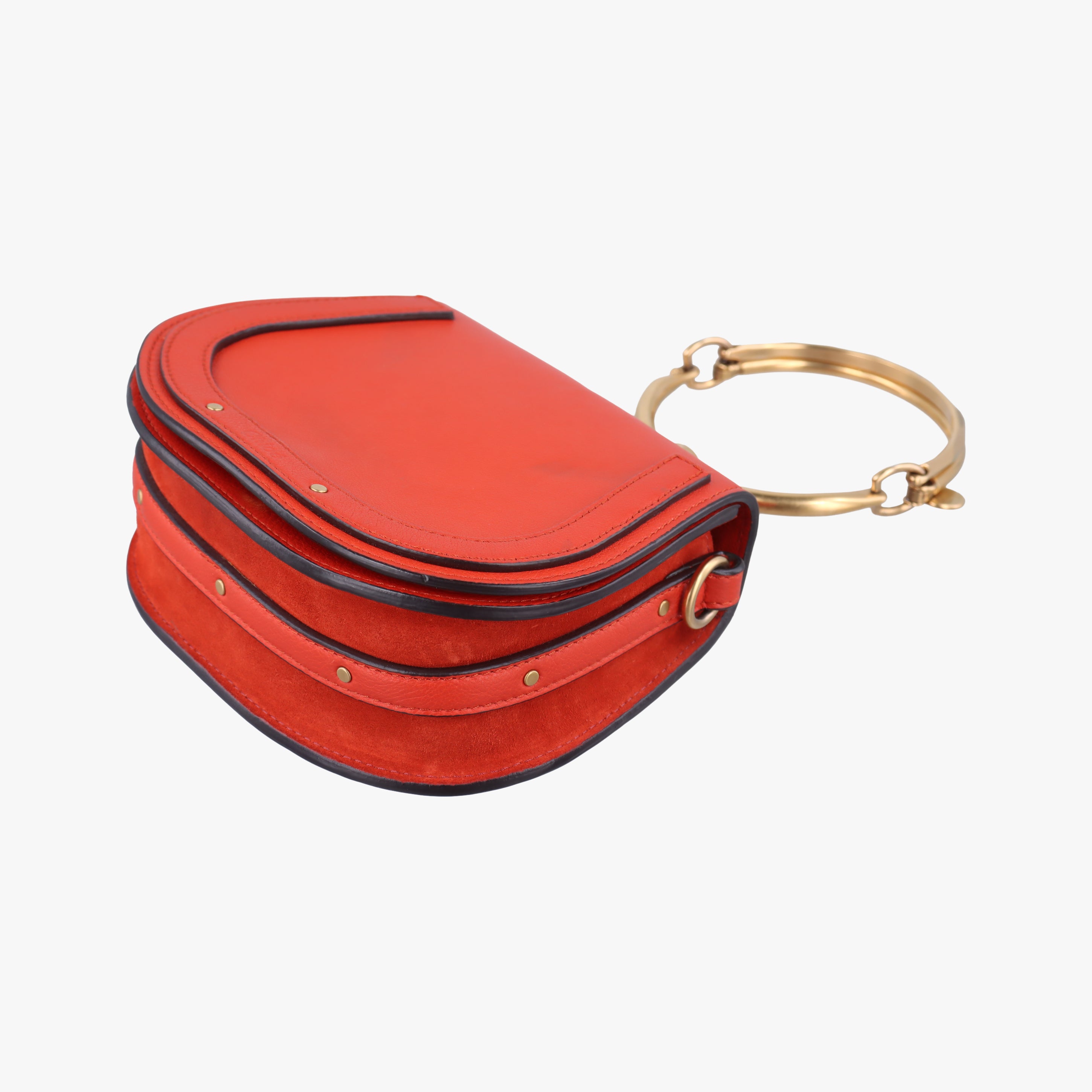 Pre-owned Chloe Bracelet Nile Orange Leather  shoulderbag | stylenewstar