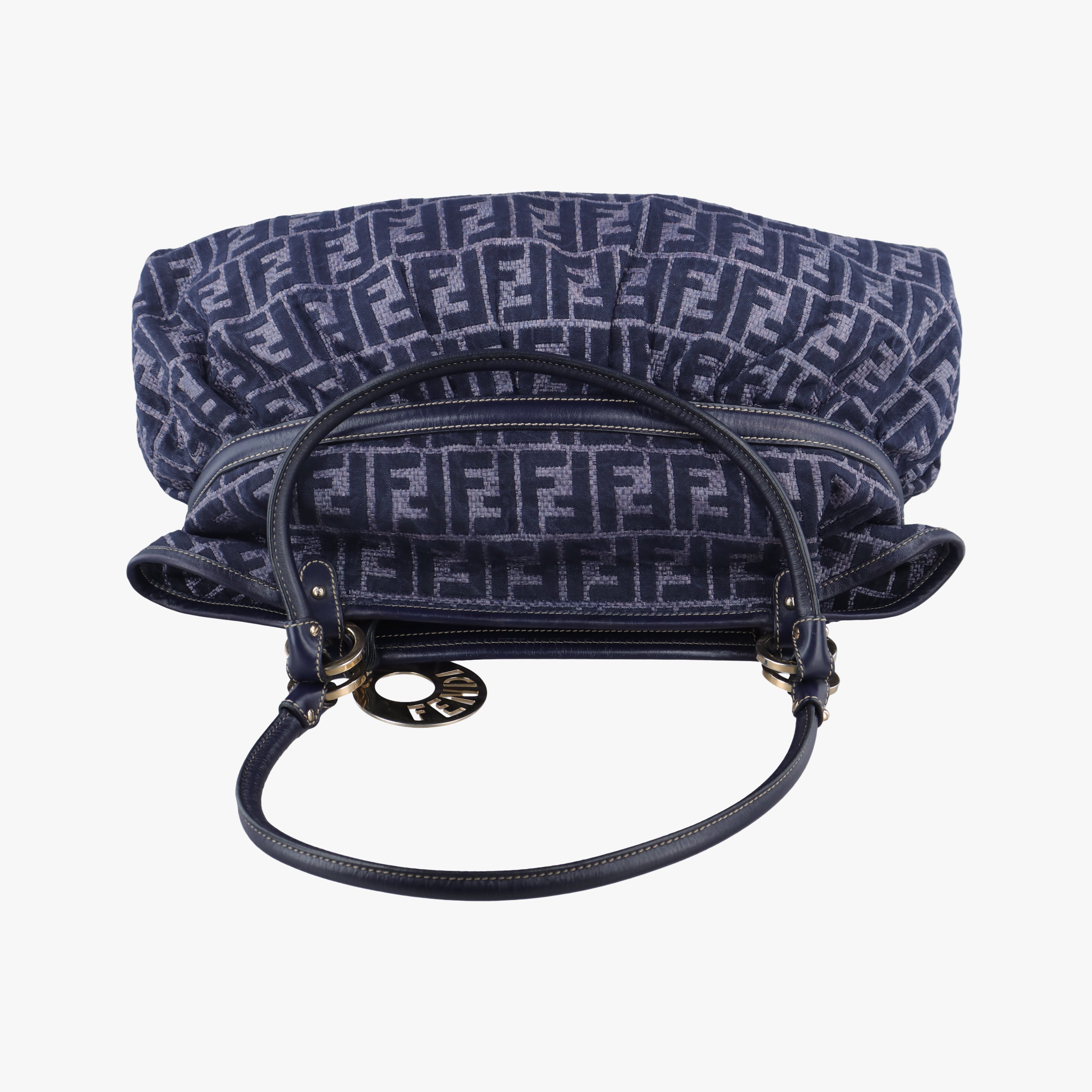 Secondhand Fendi Zucca Print Blue Canvas 8BH186 handbag | stylenewstar