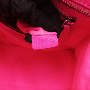 Vintage Celine Luggage Micro shopper Rose leather  handbag | stylenewstar