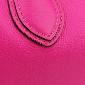 Vintage Celine Luggage Micro shopper Rose leather  handbag | stylenewstar