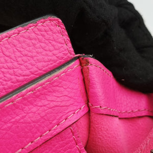 Vintage Celine Luggage Micro shopper Rose leather  handbag | stylenewstar