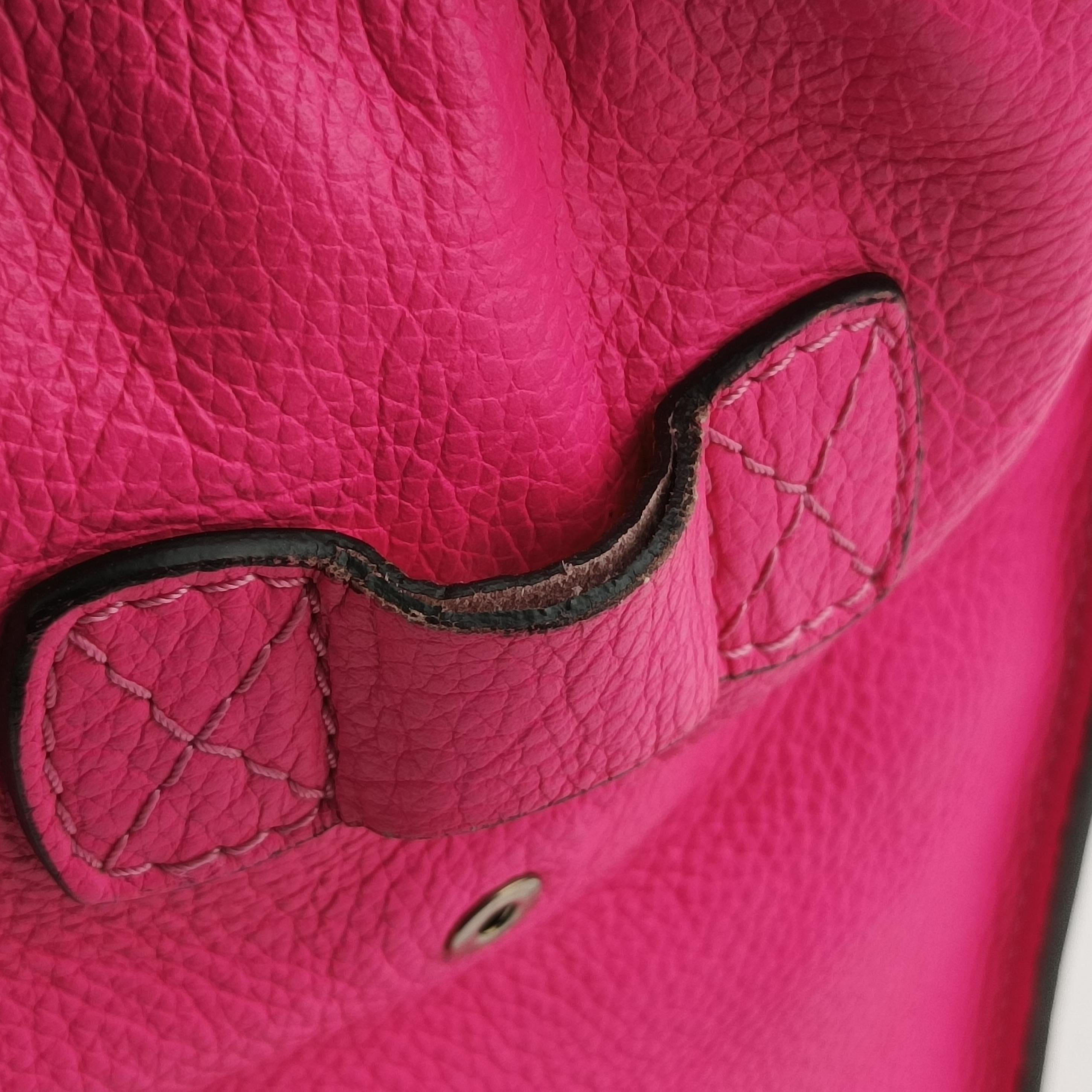 Vintage Celine Luggage Micro shopper Rose leather  handbag | stylenewstar