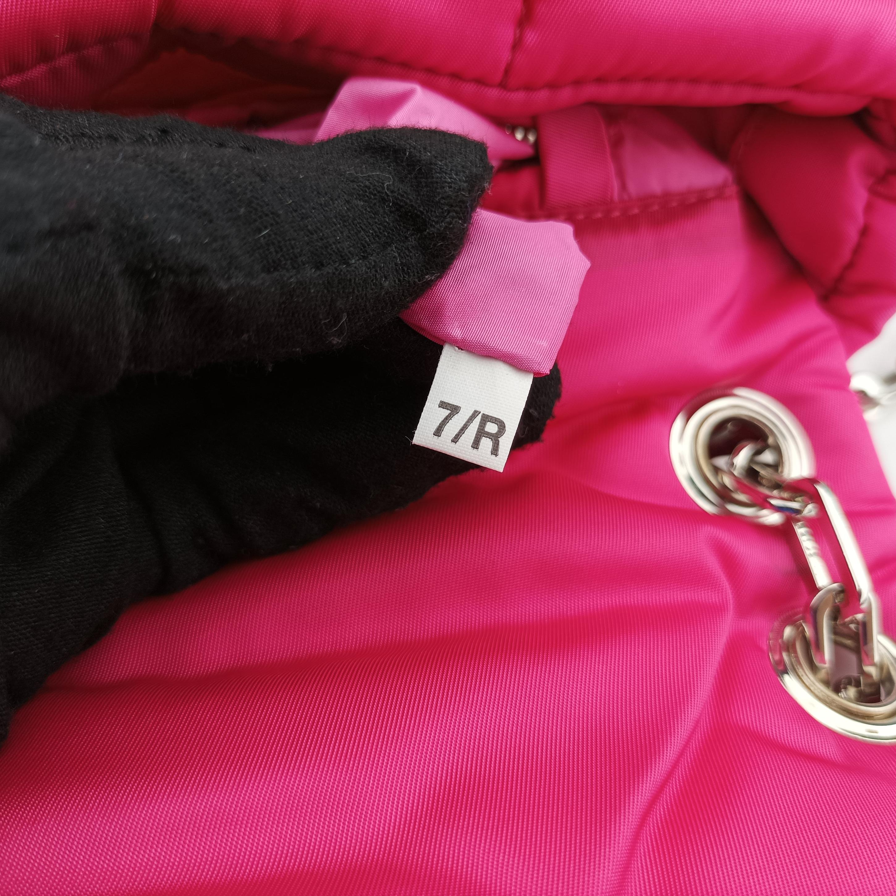 Pre-owned Prada Bomber Chain Rose silk  shoulderbag | stylenewstar