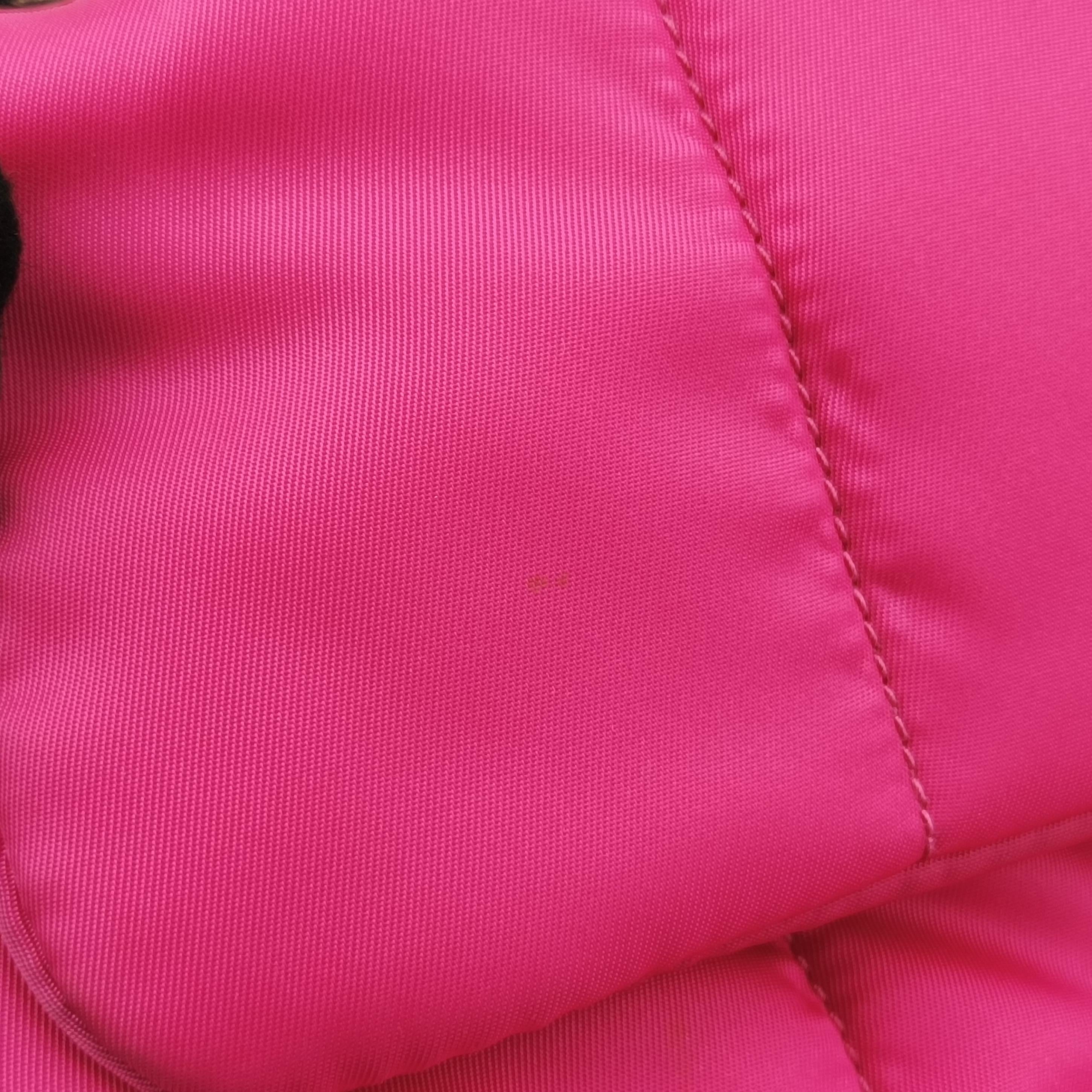 Pre-owned Prada Bomber Chain Rose silk  shoulderbag | stylenewstar