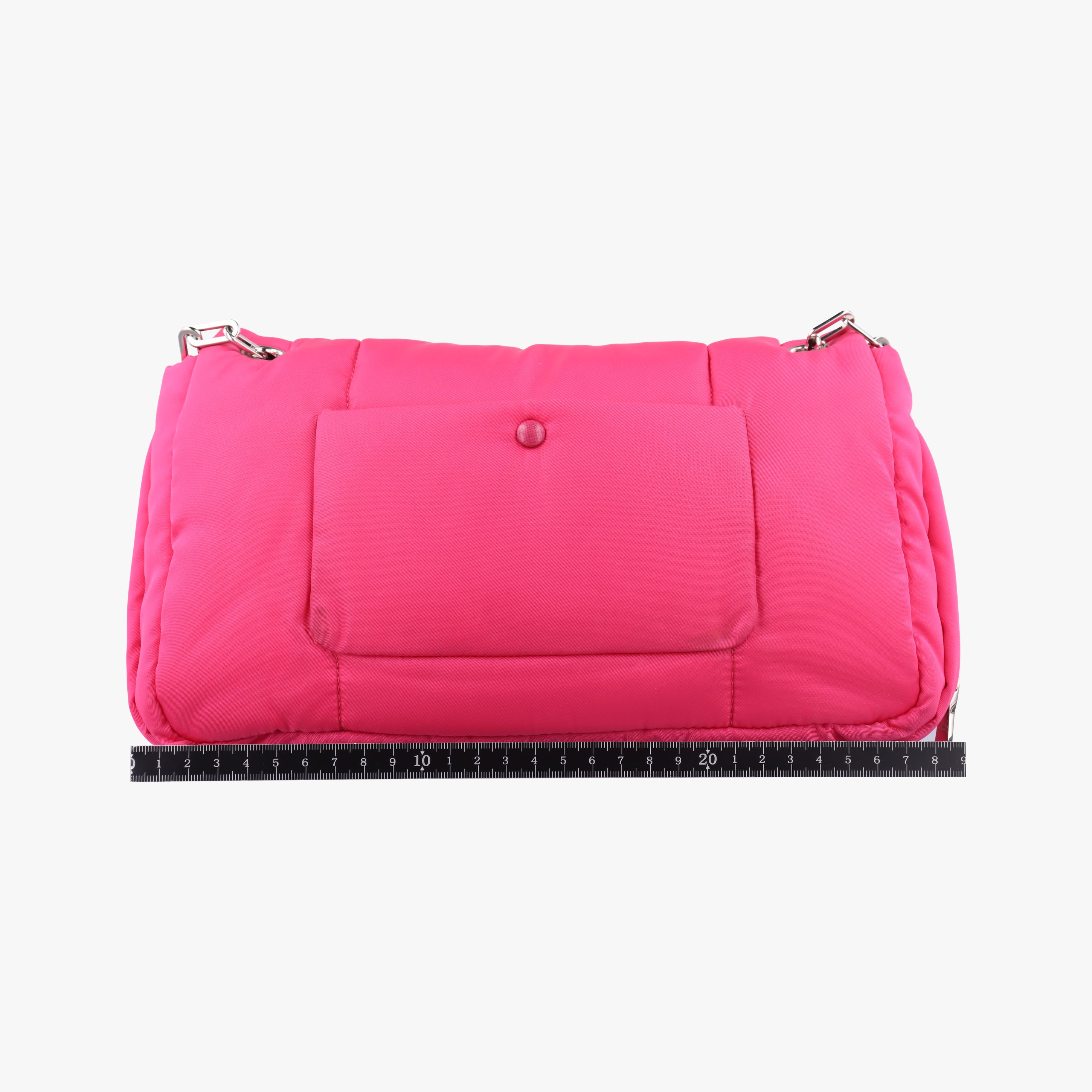 Pre-owned Prada Bomber Chain Rose silk  shoulderbag | stylenewstar
