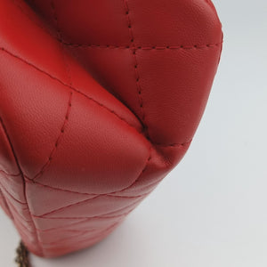 Secondhand Chanel 2.55 double flap Matelasse Red lambskin A37590 shoulderbag | stylenewstar