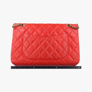 Secondhand Chanel 2.55 double flap Matelasse Red lambskin A37590 shoulderbag | stylenewstar