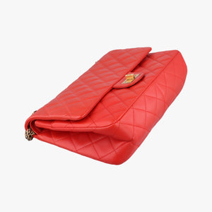 Secondhand Chanel 2.55 double flap Matelasse Red lambskin A37590 shoulderbag | stylenewstar
