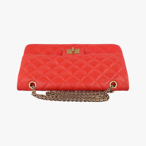Secondhand Chanel 2.55 double flap Matelasse Red lambskin A37590 shoulderbag | stylenewstar