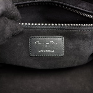 Pre-owned Christian Dior Lady Dior Black×White leather  shoulderbag | stylenewstar