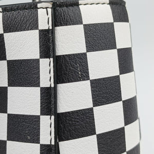 Pre-owned Christian Dior Lady Dior Black×White leather  shoulderbag | stylenewstar