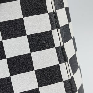 Pre-owned Christian Dior Lady Dior Black×White leather  shoulderbag | stylenewstar