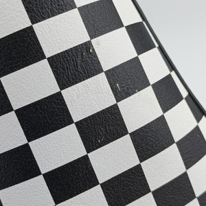 Pre-owned Christian Dior Lady Dior Black×White leather  shoulderbag | stylenewstar