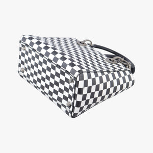Pre-owned Christian Dior Lady Dior Black×White leather  shoulderbag | stylenewstar