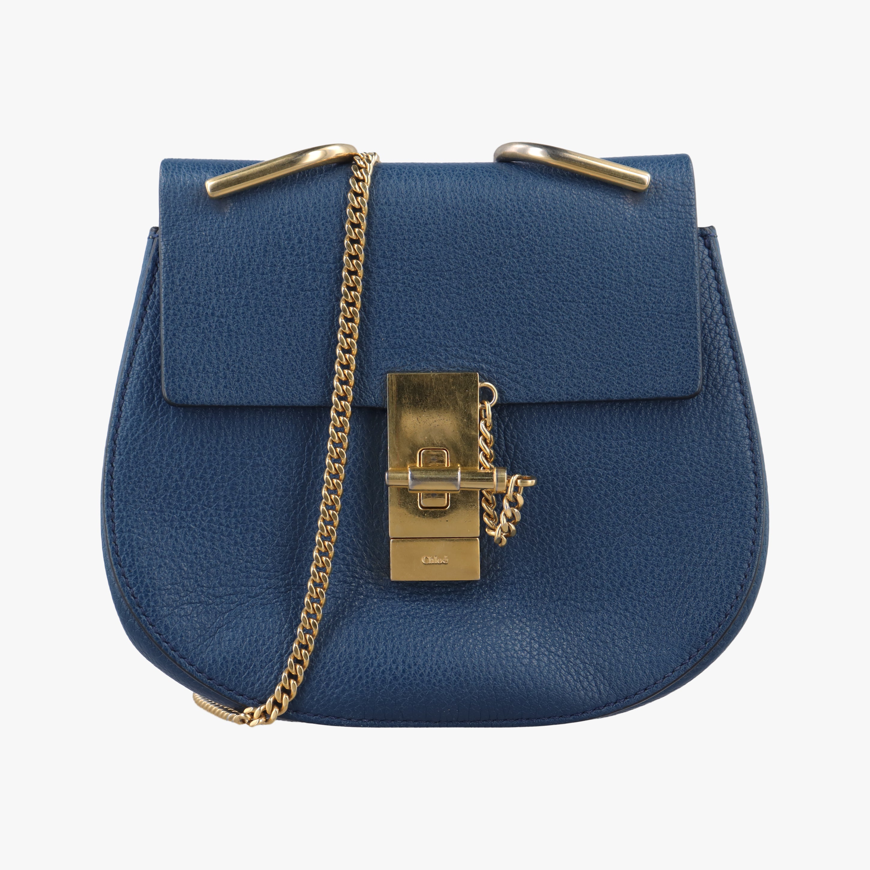 Pre-owned Chloe DREW Navy Leather  shoulderbag | stylenewstar