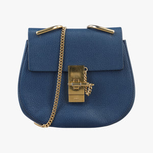 Pre-owned Chloe DREW Navy Leather  shoulderbag | stylenewstar