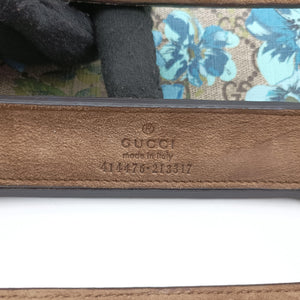 Secondhand Gucci GG Supreme Linea C Blooms GucciGhost Beige x Multicolour PVC coated canvas 414476 shoulderbag | stylenewstar