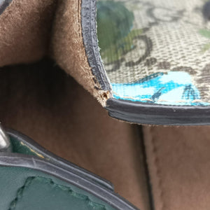 Secondhand Gucci GG Supreme Linea C Blooms GucciGhost Beige x Multicolour PVC coated canvas 414476 shoulderbag | stylenewstar