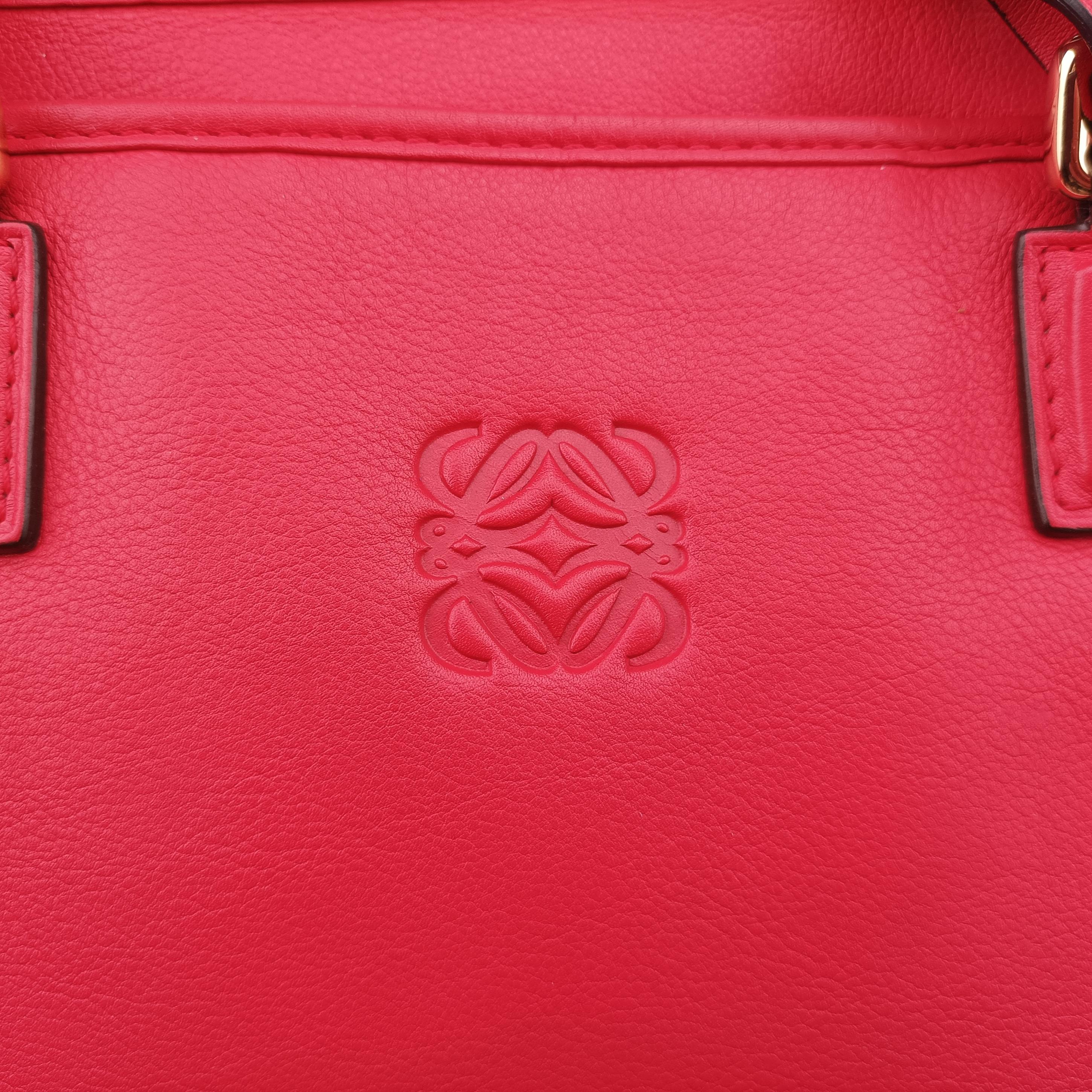 Secondhand Loewe Amazona Red Leather  handbag | stylenewstar