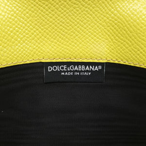 Pre-owned Dolce & Gabbana SICILY Yellow Leather  shoulderbag | stylenewstar