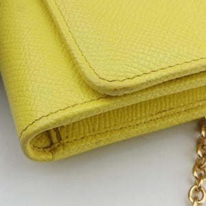 Pre-owned Dolce & Gabbana SICILY Yellow Leather  shoulderbag | stylenewstar
