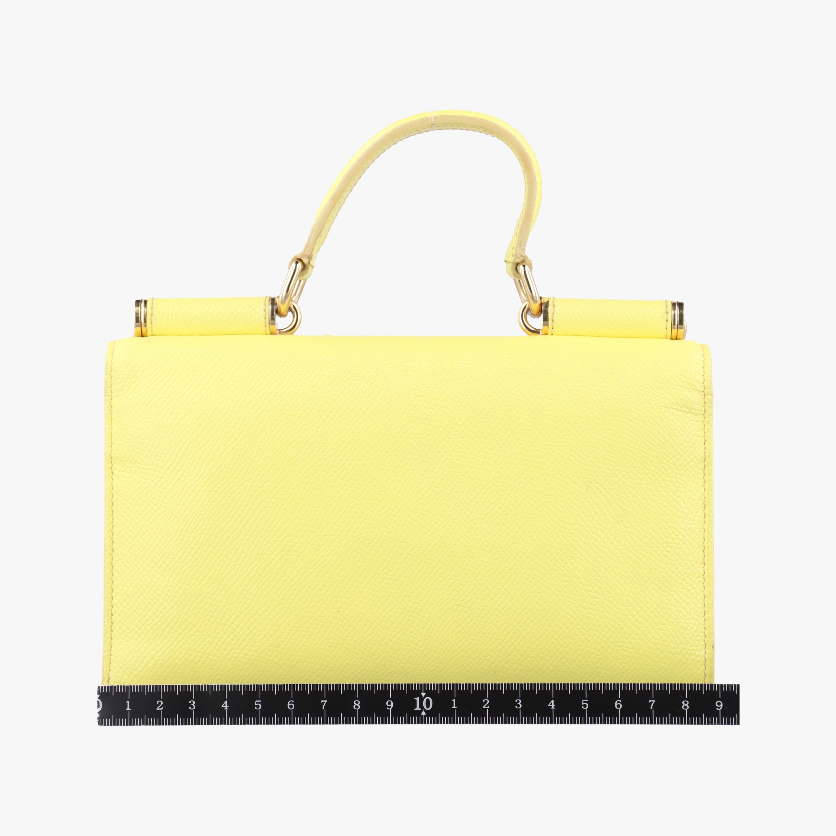 Pre-owned Dolce & Gabbana SICILY Yellow Leather  shoulderbag | stylenewstar