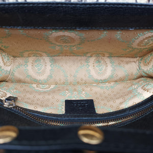 Pre-owned Gucci Ottilia Black×Multicolour Leather×snakeskin 488715 shoulderbag | stylenewstar