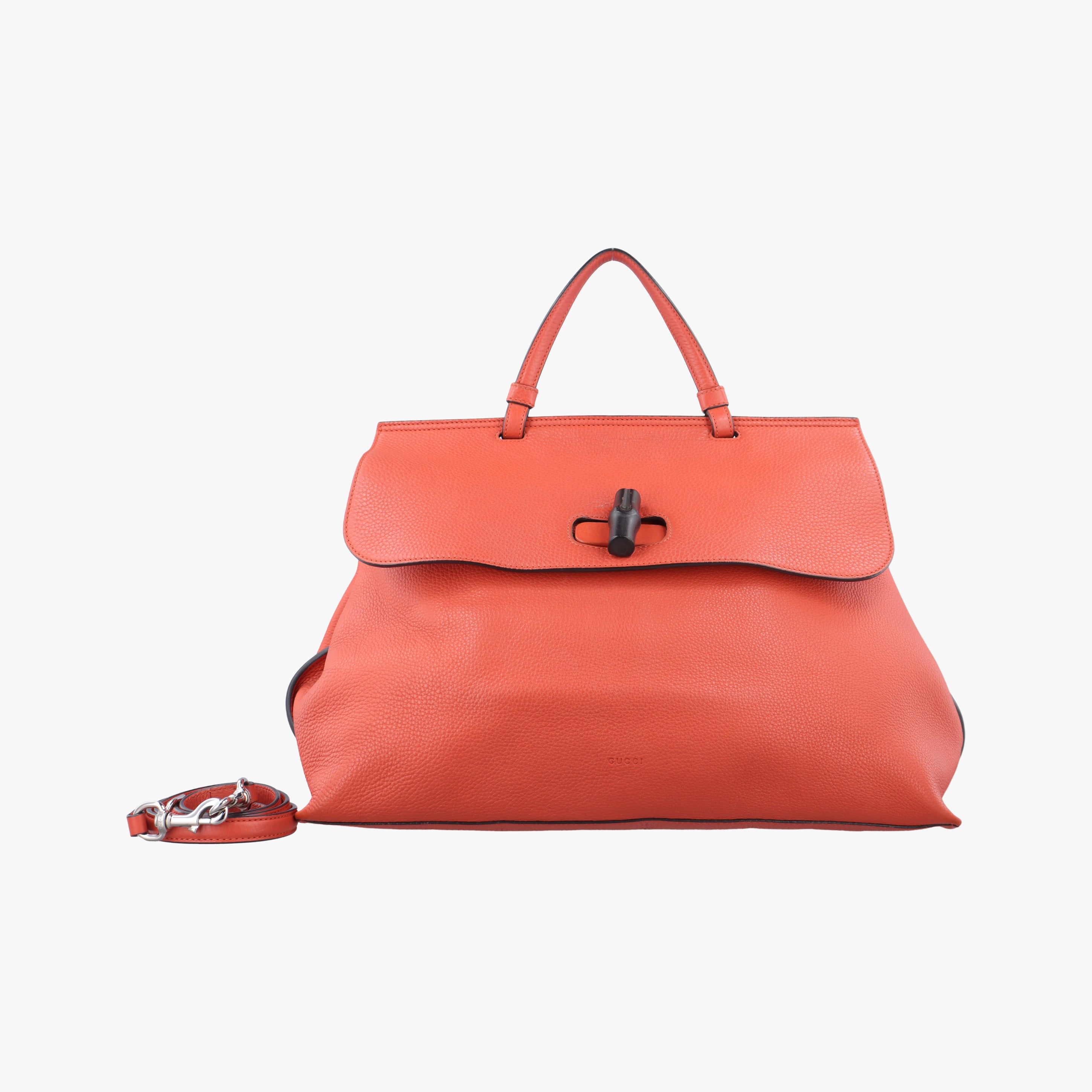 Vintage Gucci Bamboo Daily Orange Leather 370830 shoulderbag | stylenewstar