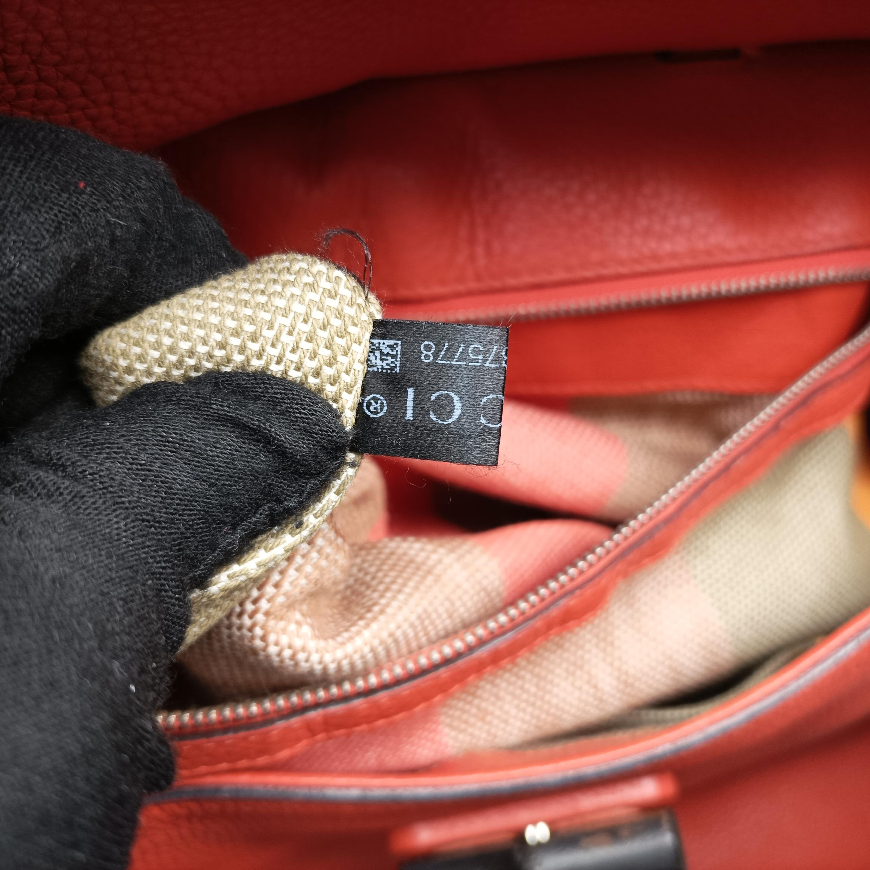 Vintage Gucci Bamboo Daily Orange Leather 370830 shoulderbag | stylenewstar