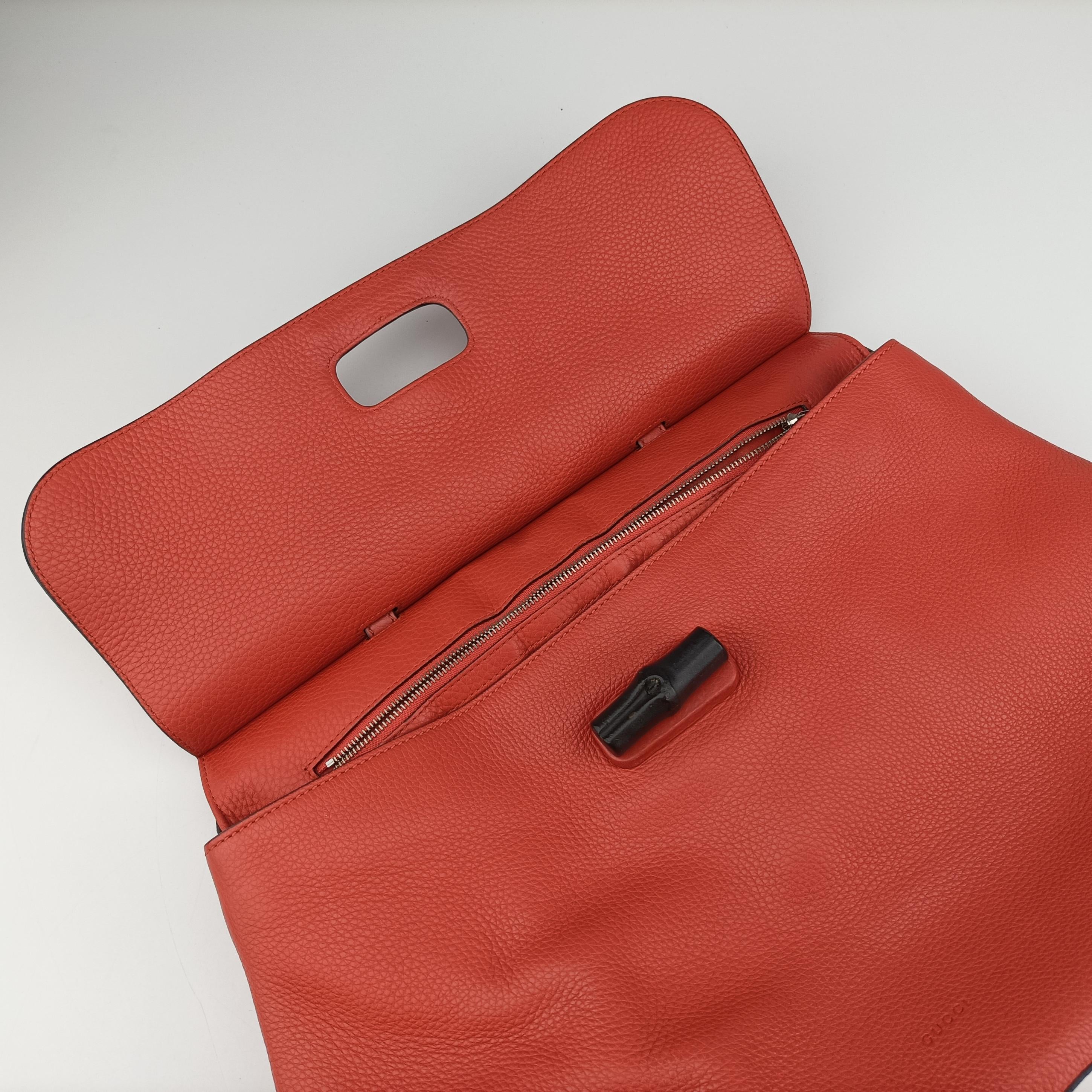 Vintage Gucci Bamboo Daily Orange Leather 370830 shoulderbag | stylenewstar