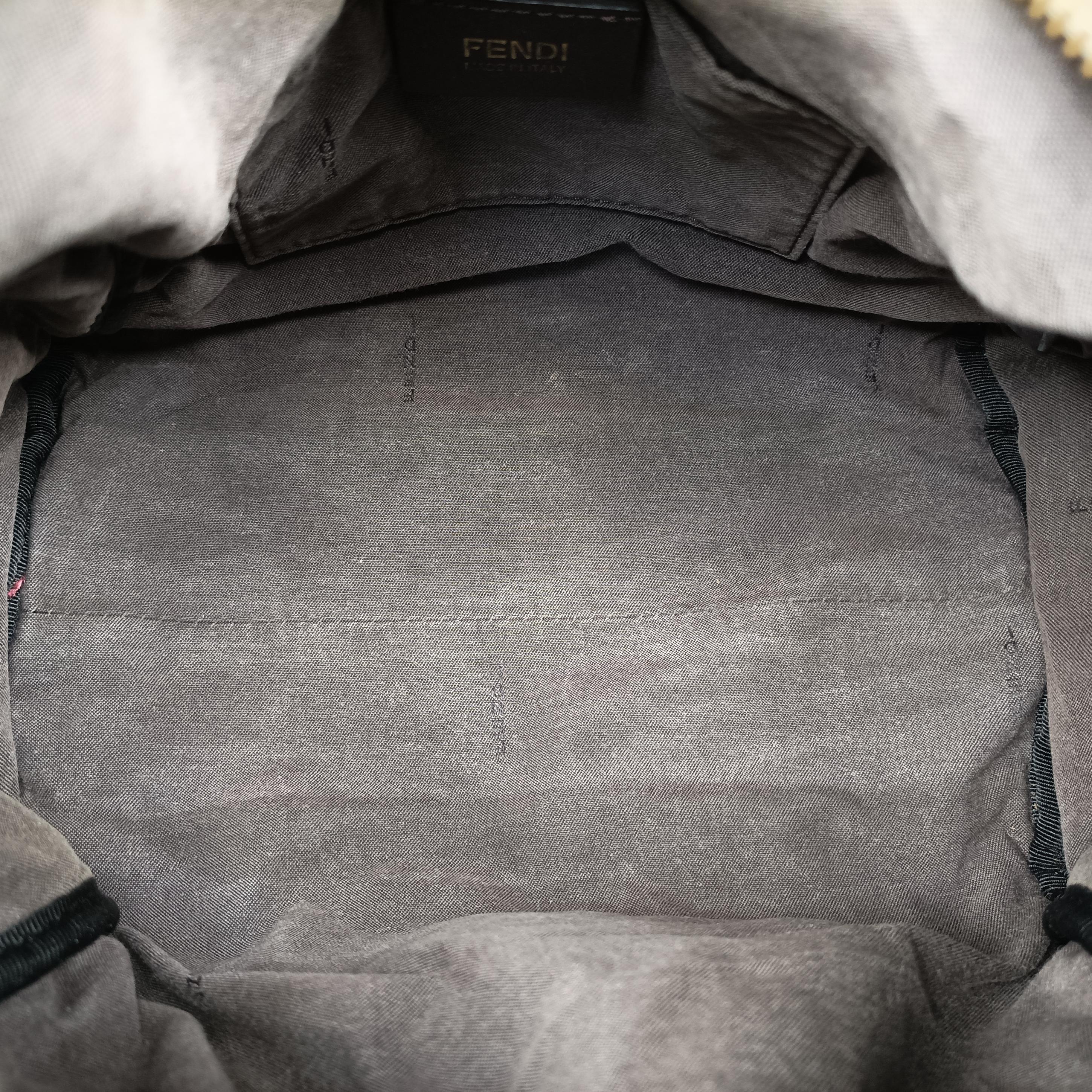 Pre-owned Fendi Zucchino Glitter Logo Multicolour canvas 8BL068 handbag | stylenewstar