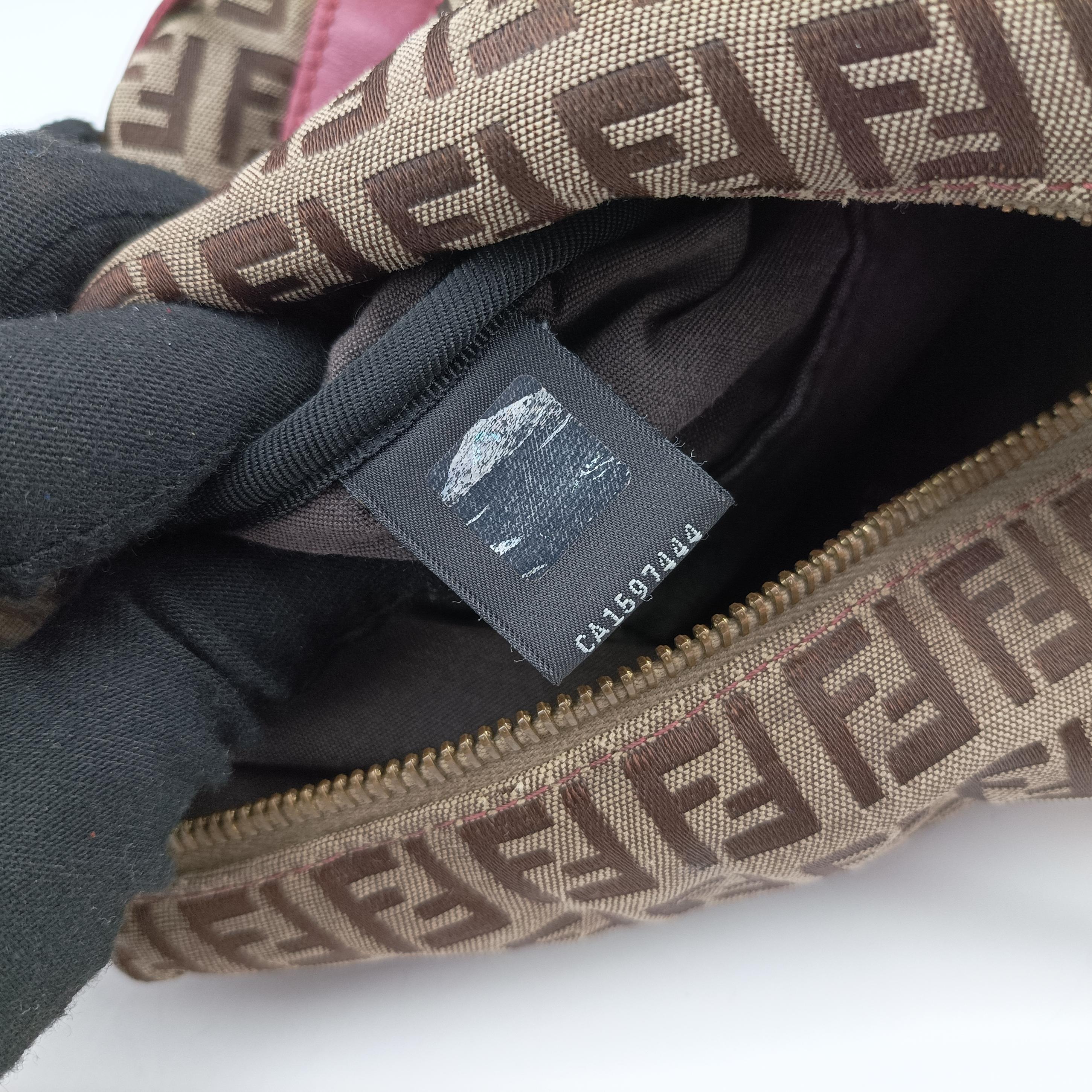 Pre-owned Fendi Zucchino Glitter Logo Multicolour canvas 8BL068 handbag | stylenewstar