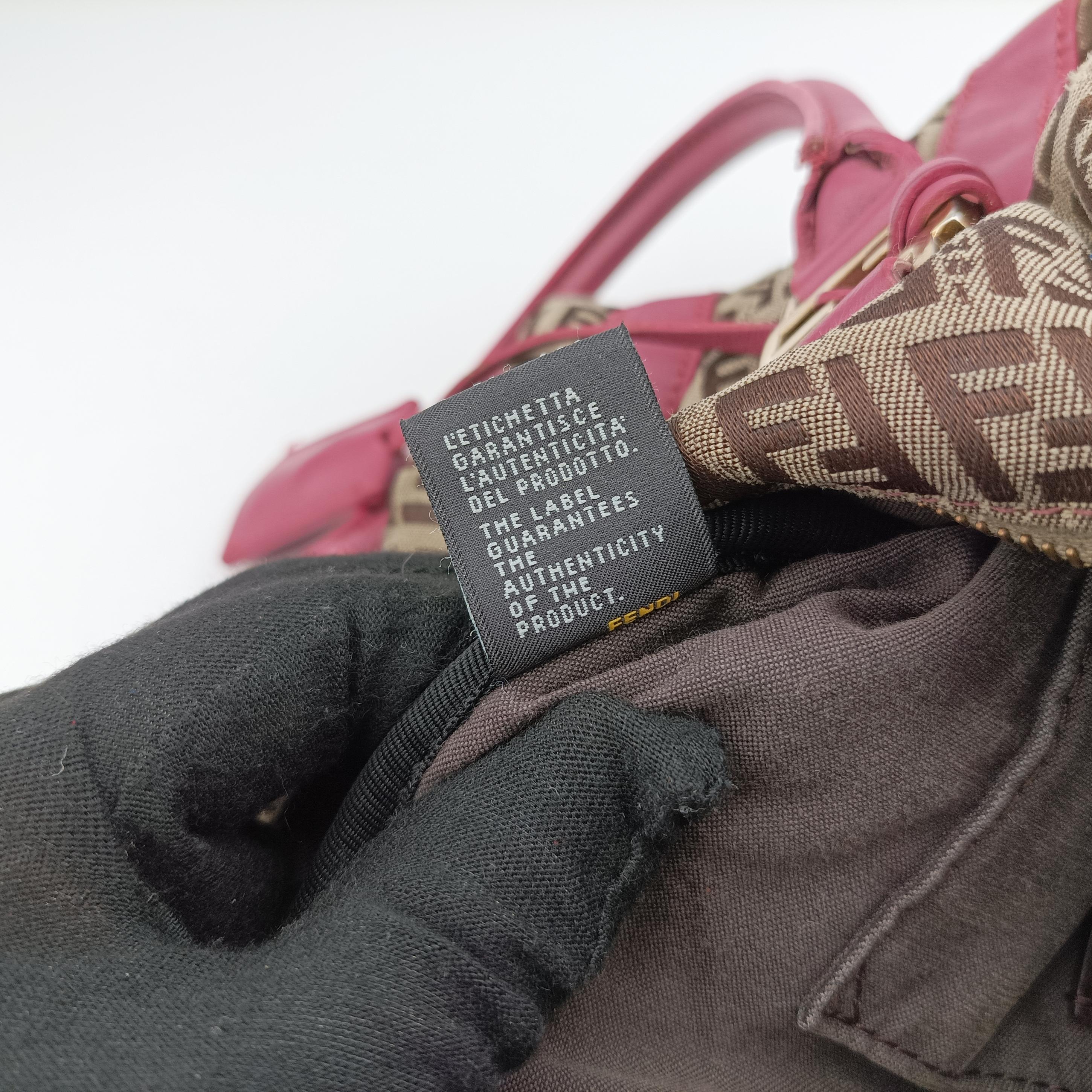 Pre-owned Fendi Zucchino Glitter Logo Multicolour canvas 8BL068 handbag | stylenewstar