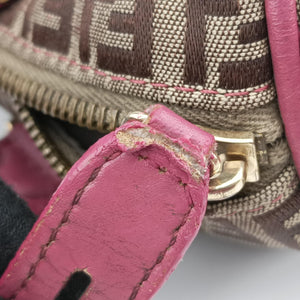 Pre-owned Fendi Zucchino Glitter Logo Multicolour canvas 8BL068 handbag | stylenewstar