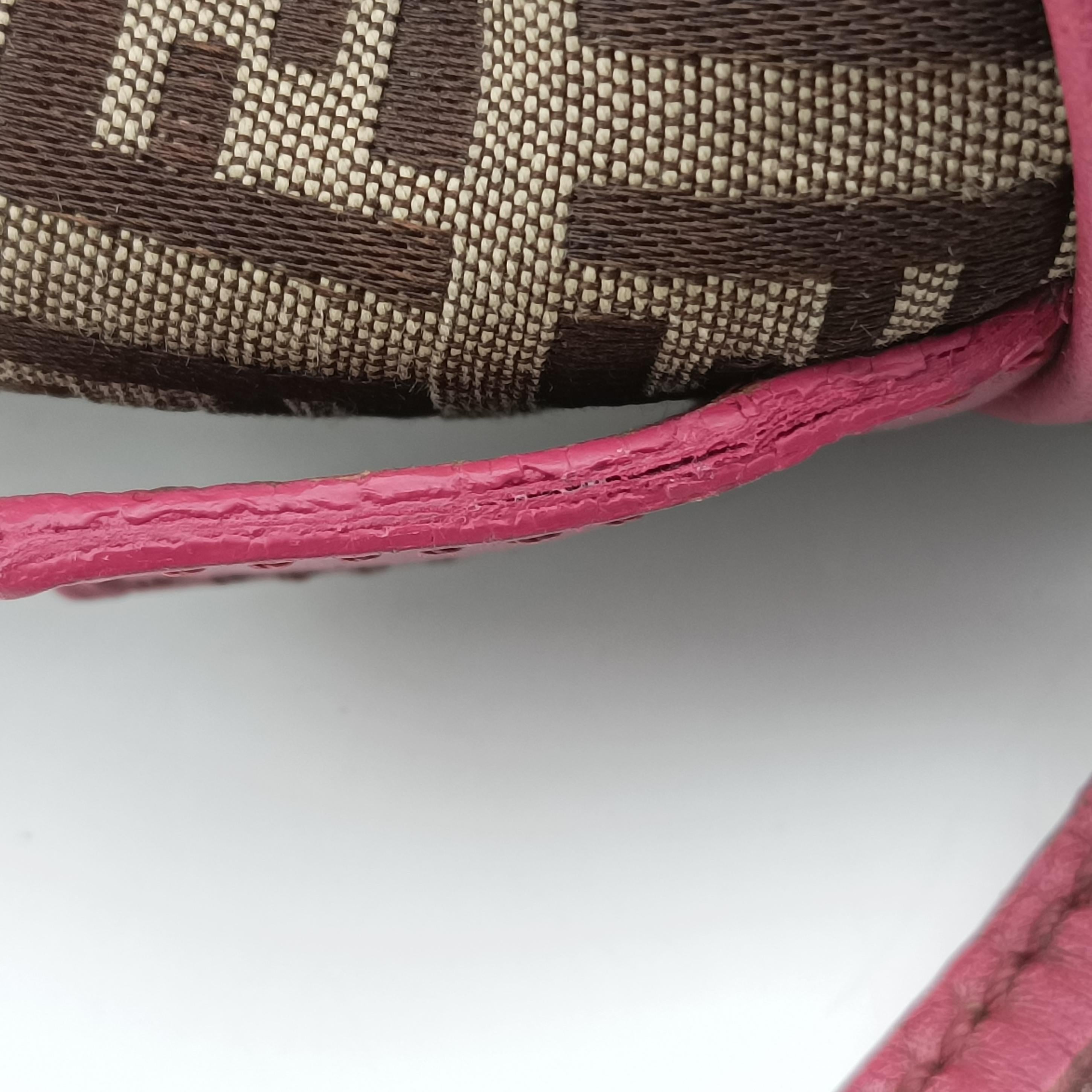 Pre-owned Fendi Zucchino Glitter Logo Multicolour canvas 8BL068 handbag | stylenewstar