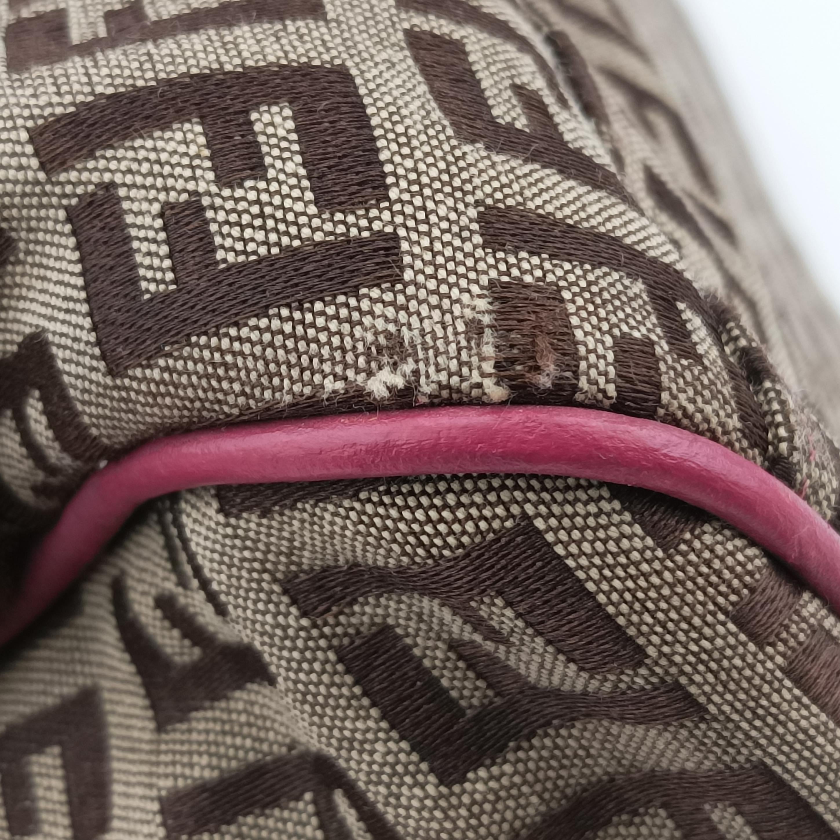 Pre-owned Fendi Zucchino Glitter Logo Multicolour canvas 8BL068 handbag | stylenewstar