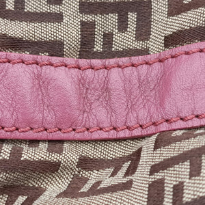 Pre-owned Fendi Zucchino Glitter Logo Multicolour canvas 8BL068 handbag | stylenewstar