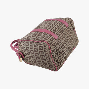 Pre-owned Fendi Zucchino Glitter Logo Multicolour canvas 8BL068 handbag | stylenewstar