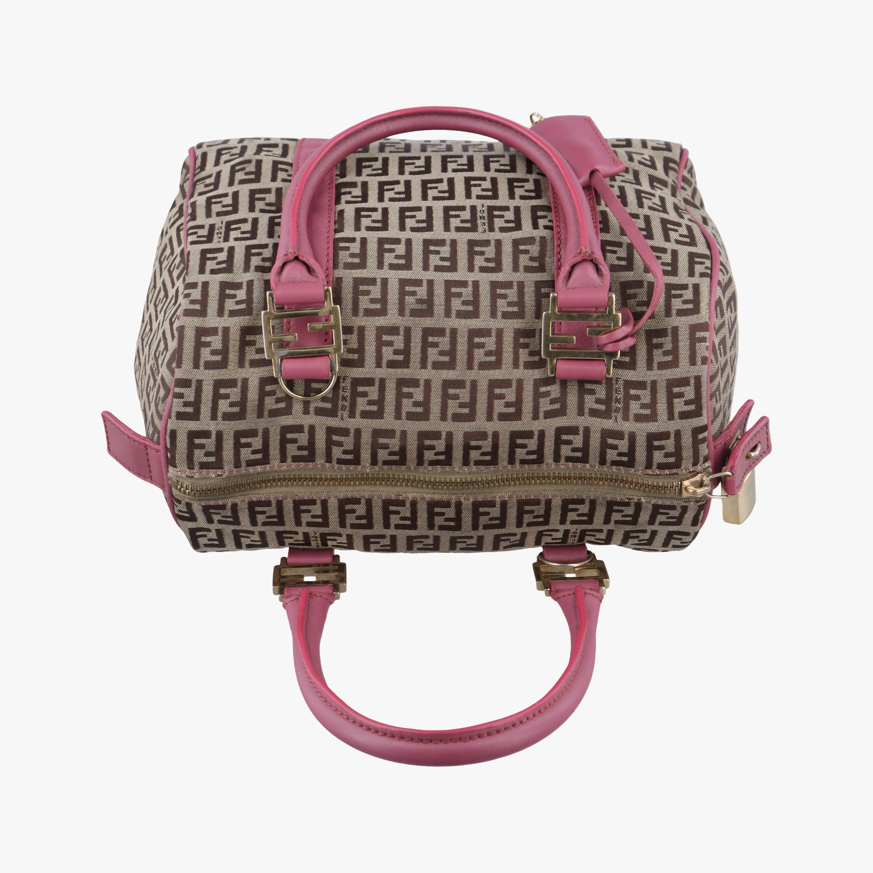 Pre-owned Fendi Zucchino Glitter Logo Multicolour canvas 8BL068 handbag | stylenewstar