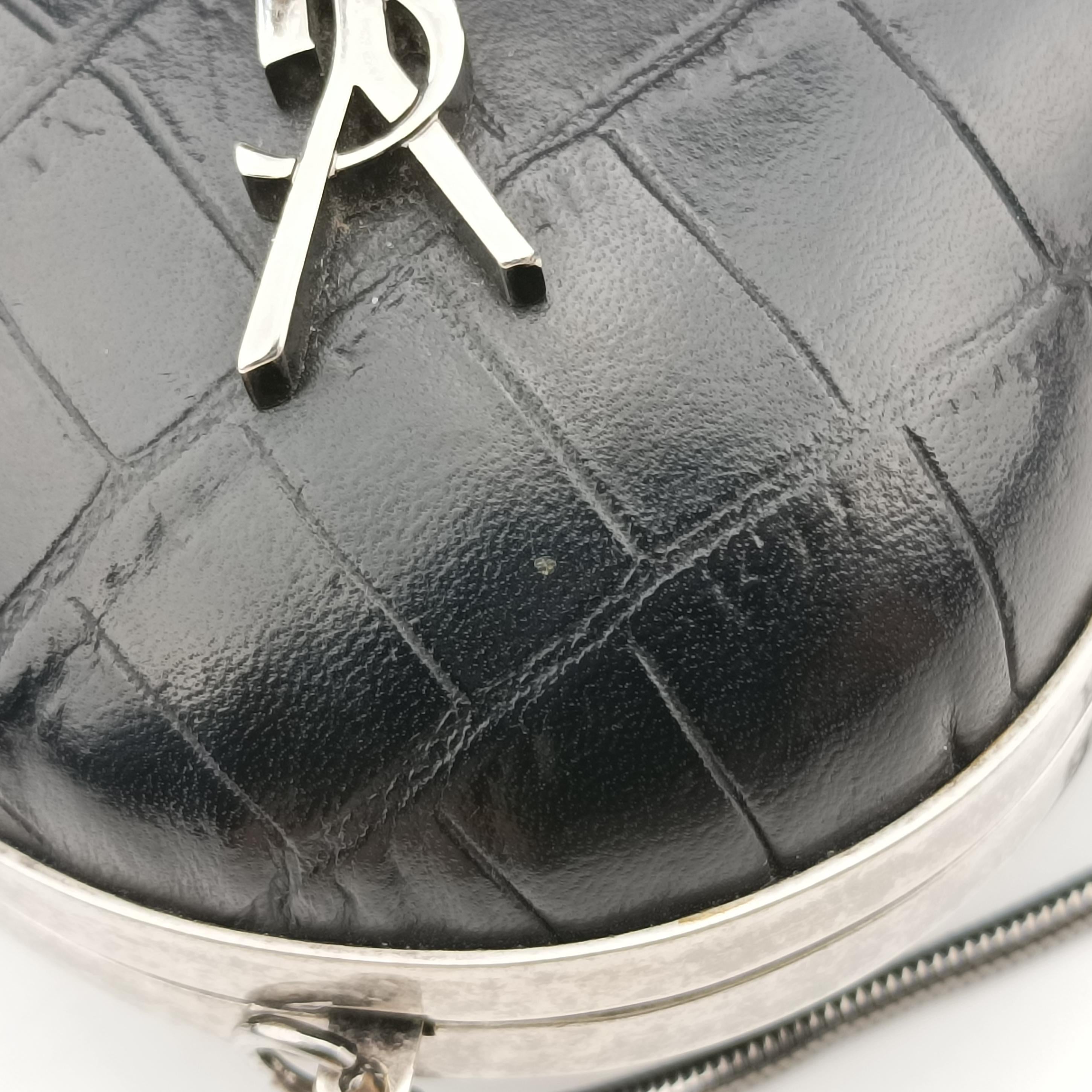 Vintage Yves Saint Laurent Love box heart Black Leather 488434 shoulderbag | stylenewstar