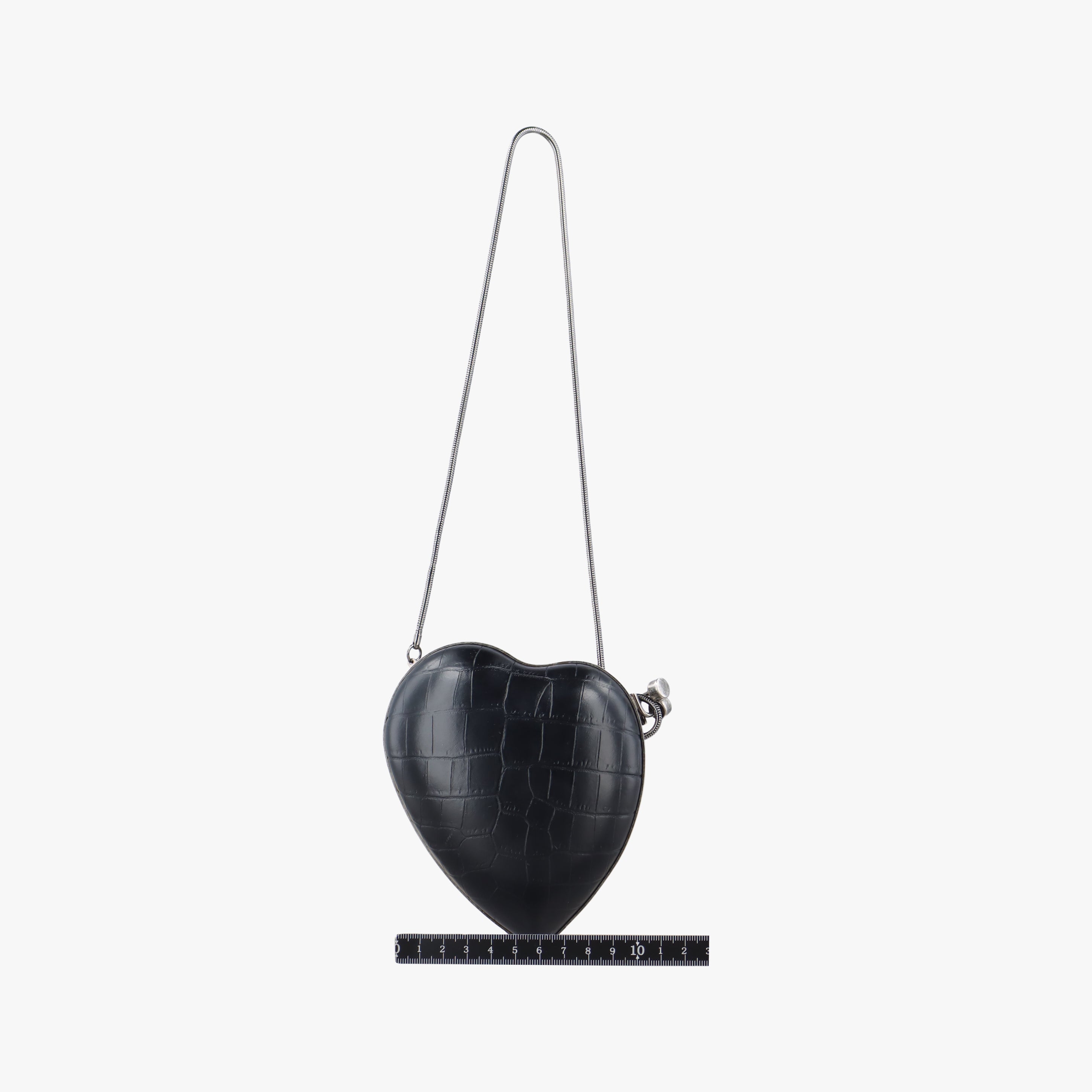 Vintage Yves Saint Laurent Love box heart Black Leather 488434 shoulderbag | stylenewstar