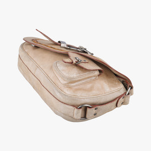 Pre-owned Christian Dior Gaucho Golden Leather  handbag | stylenewstar